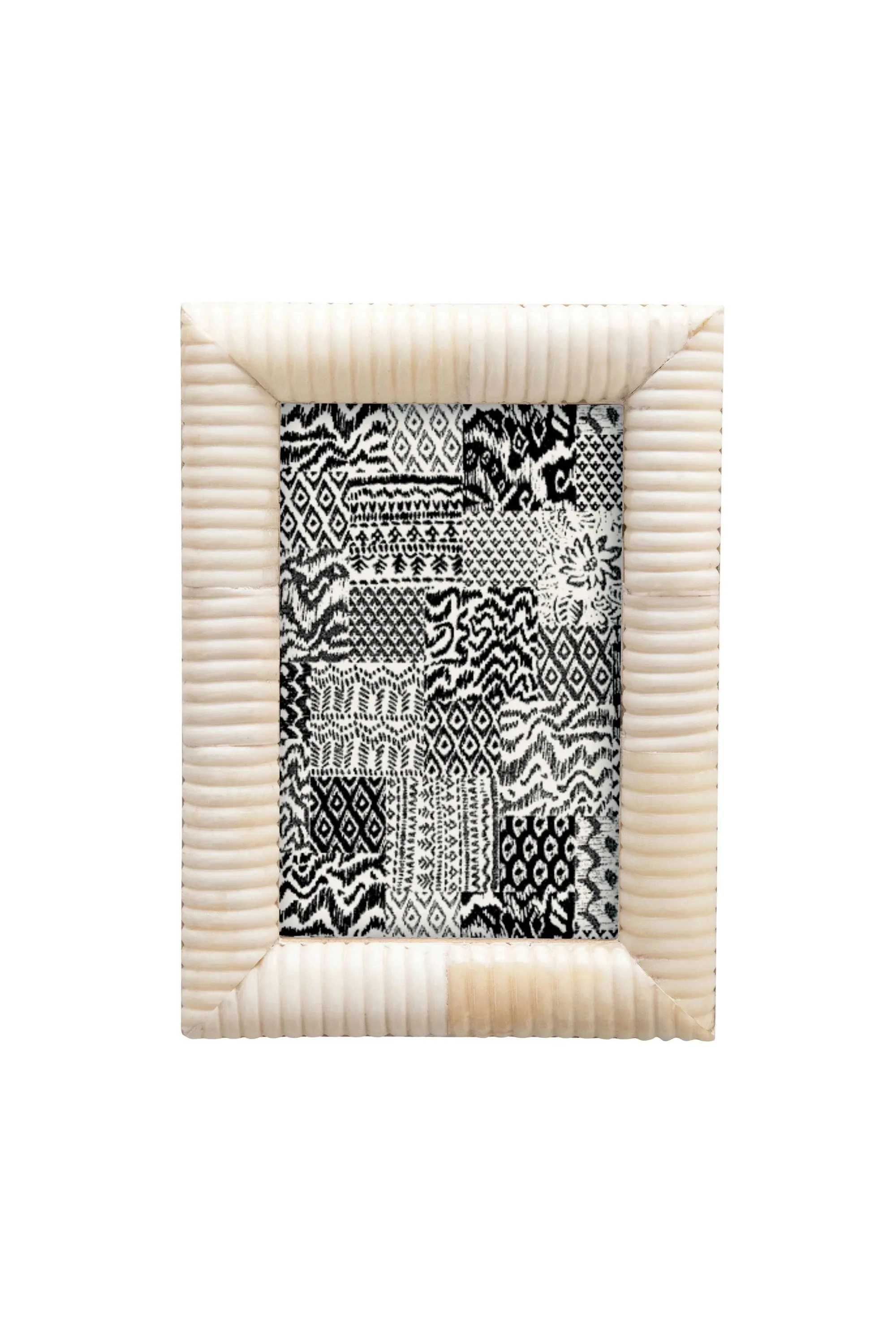 Cream Ribbed Bone Frame