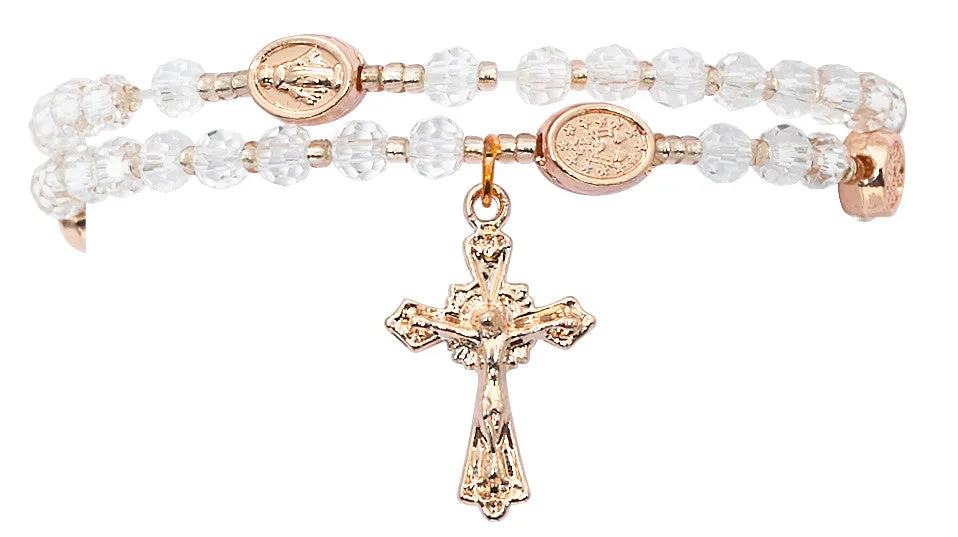 Crystal Copper Twist Rosary