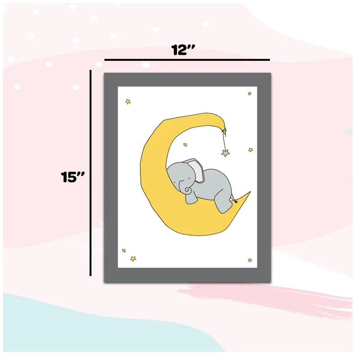 Custom Cute Elephant Wall Art (Set of 4)