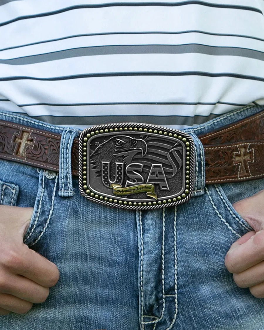 Defending Freedom USA Belt Buckle