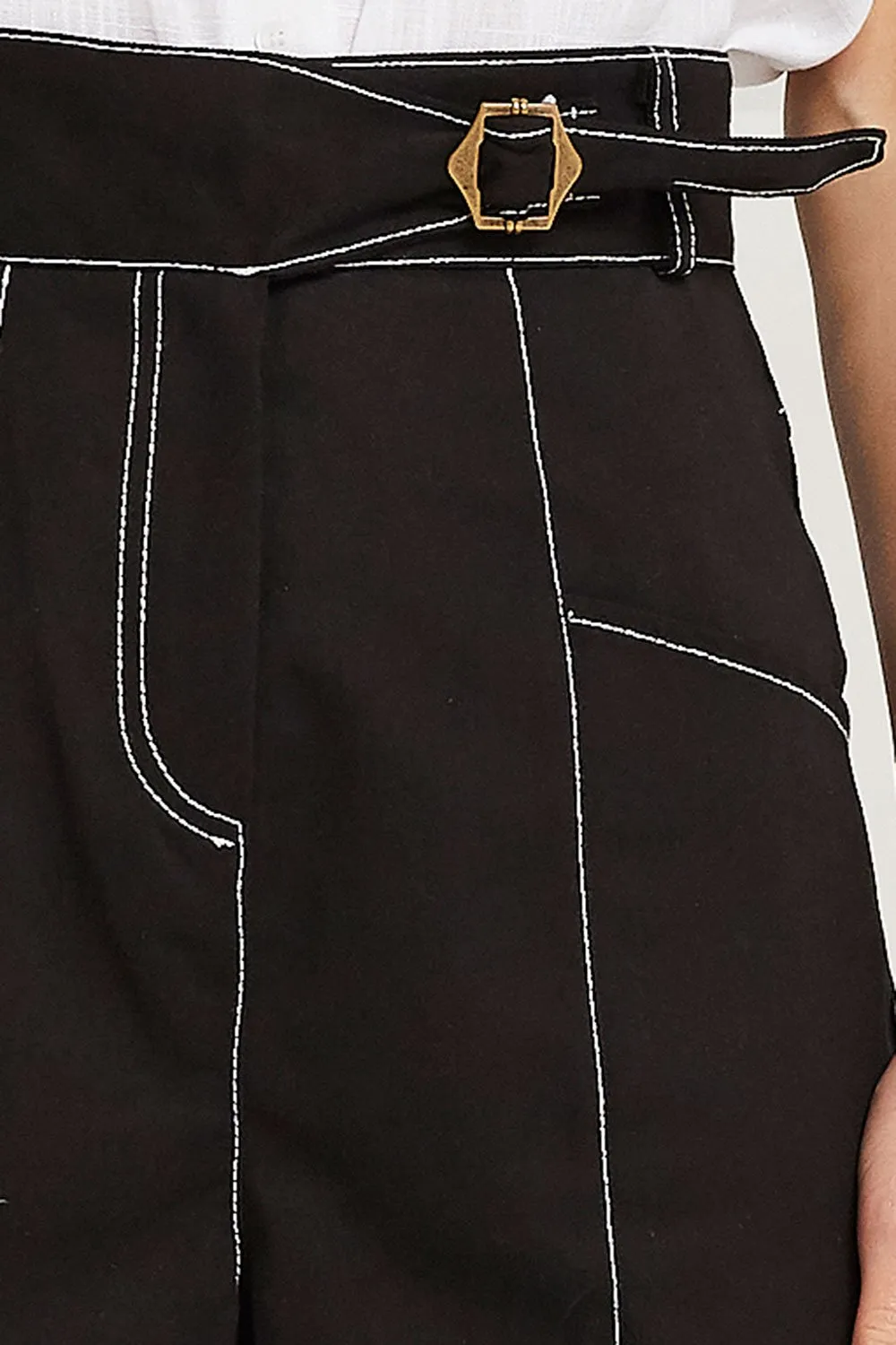 Delphine Contrast Stitch Pants