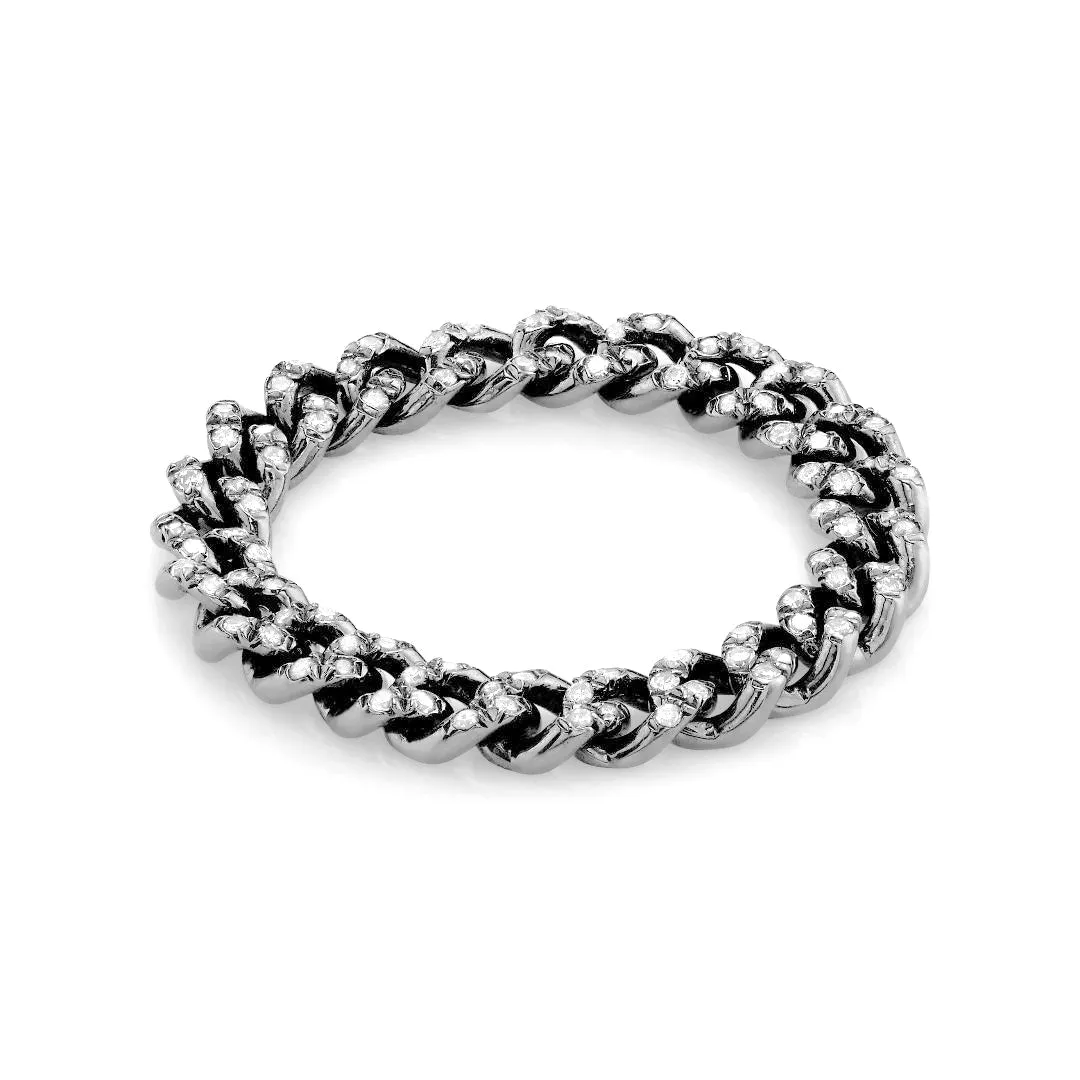 DIAMOND PAVE BABY LINK RING