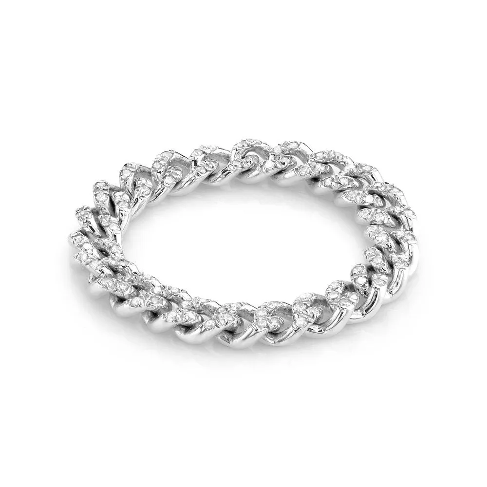 DIAMOND PAVE BABY LINK RING