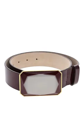 Dora Wine Stone Embellished Belt