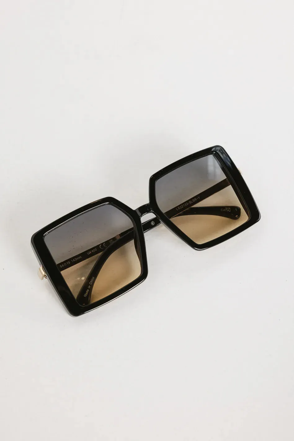 Elara Oversized Sunglasses in Black