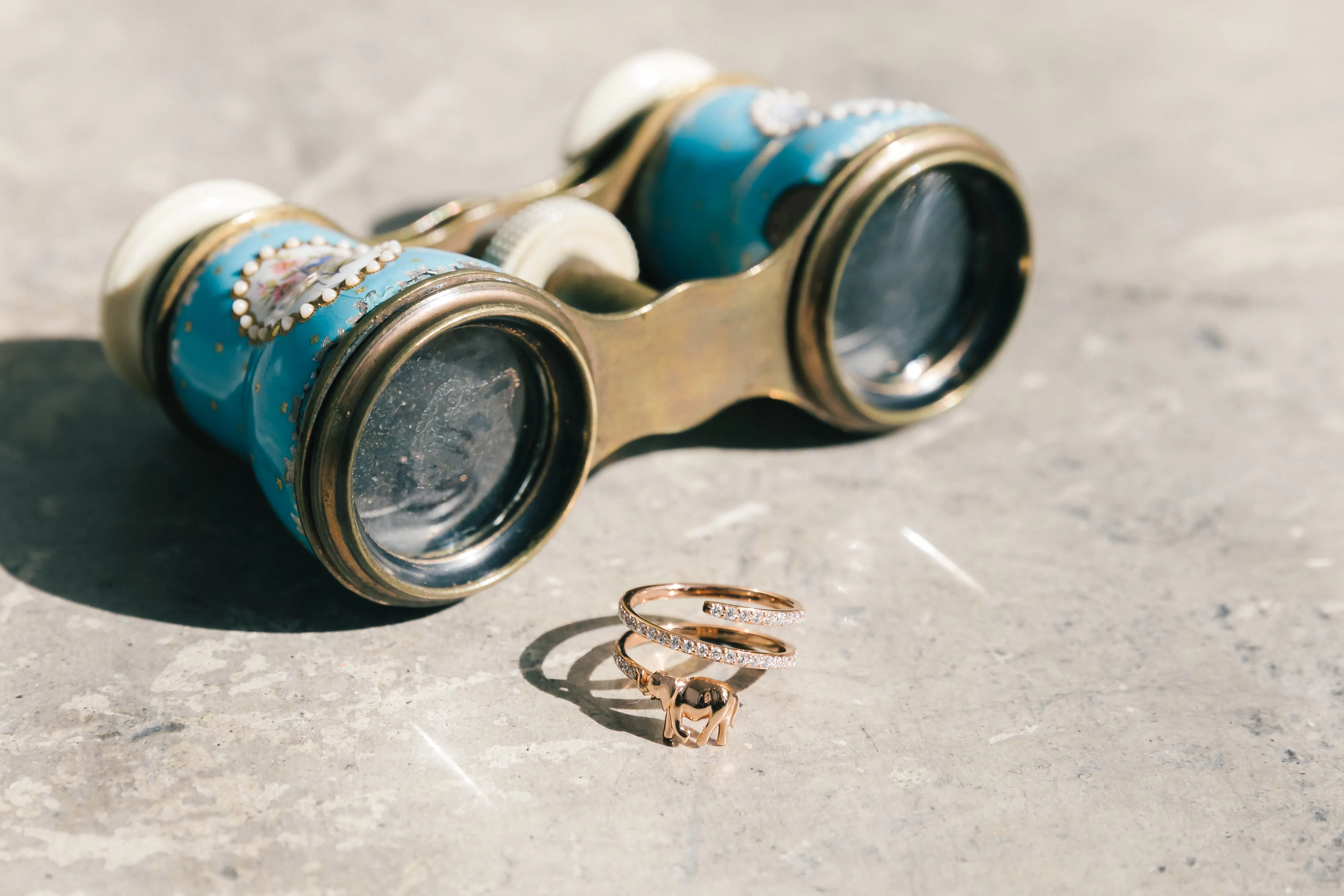 Elephant Diamond Spiral Ring