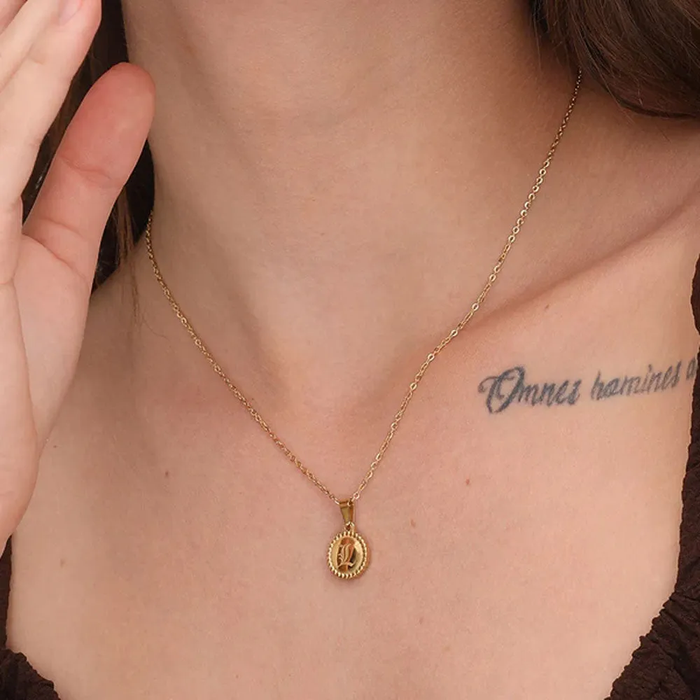 Engraved L Necklace