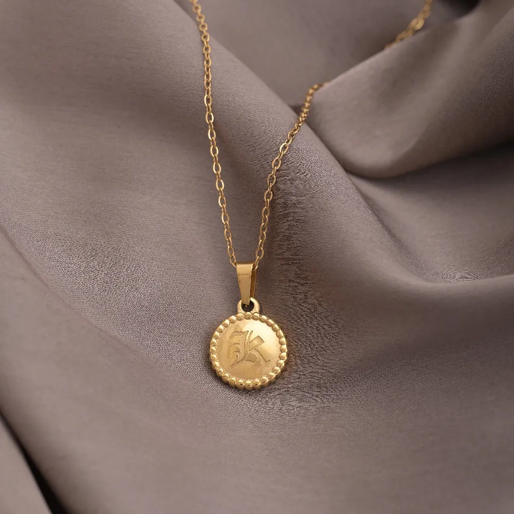 Engraved L Necklace