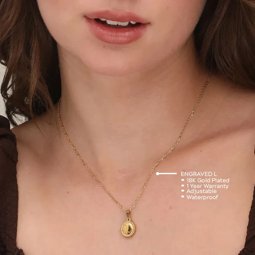 Engraved L Necklace