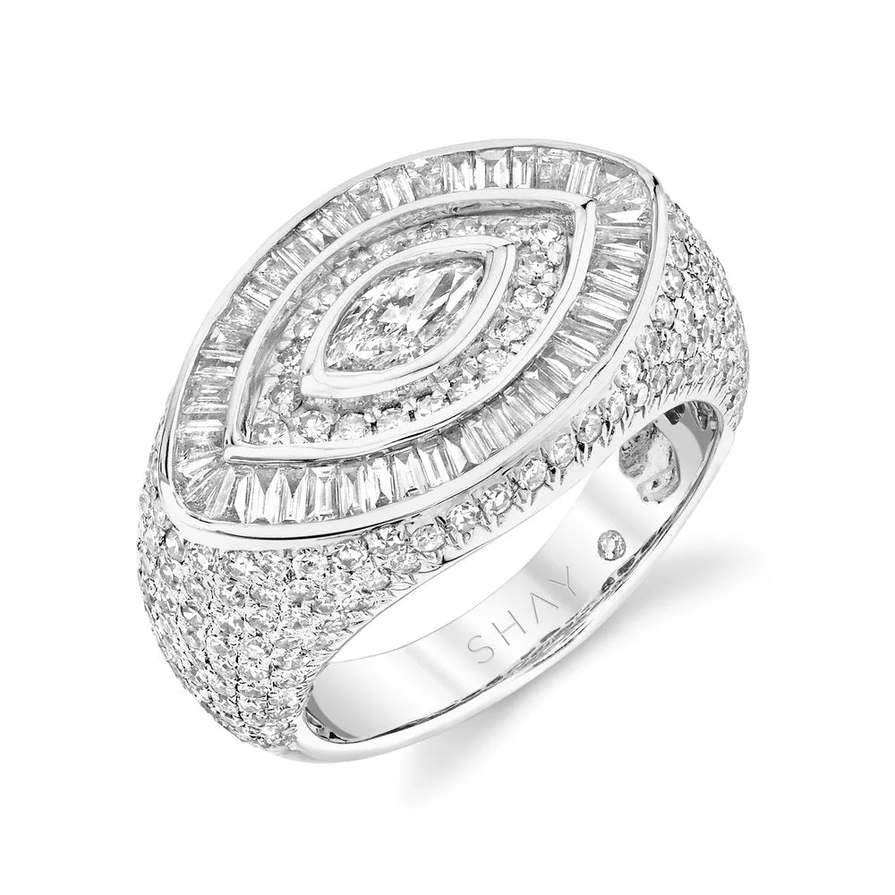 EVIL EYE PAVE MARQUISE RING