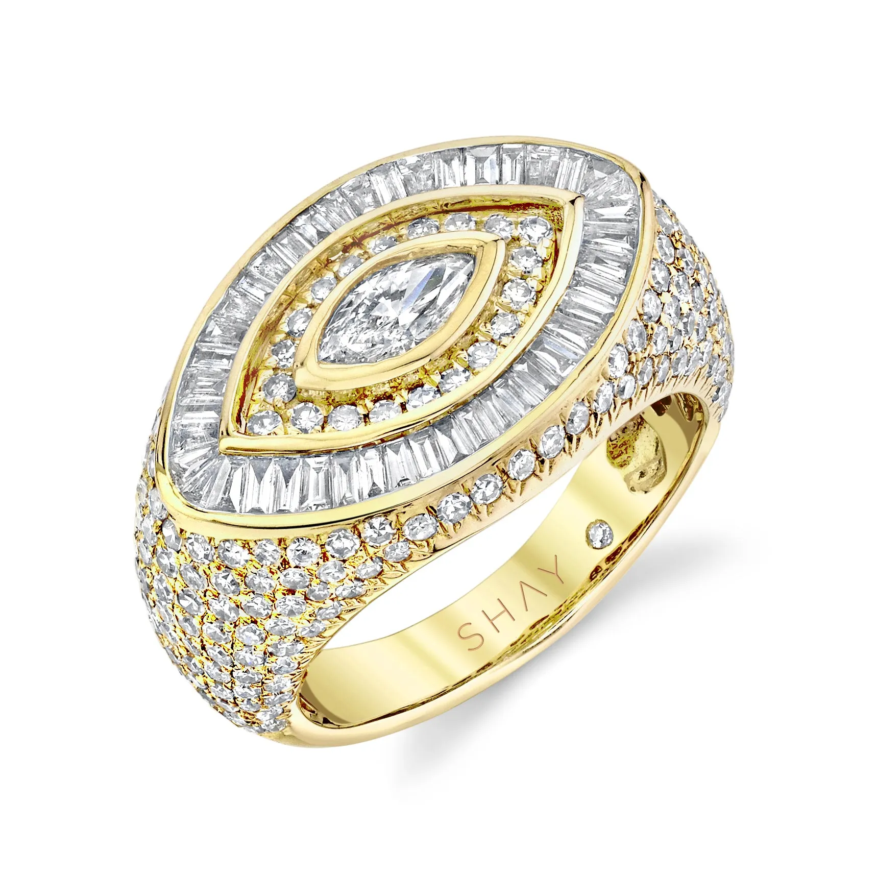 EVIL EYE PAVE MARQUISE RING