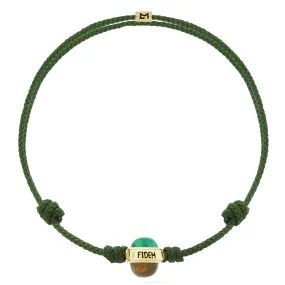 FIDEM Cabochon Bead on Pine Cord Bracelet