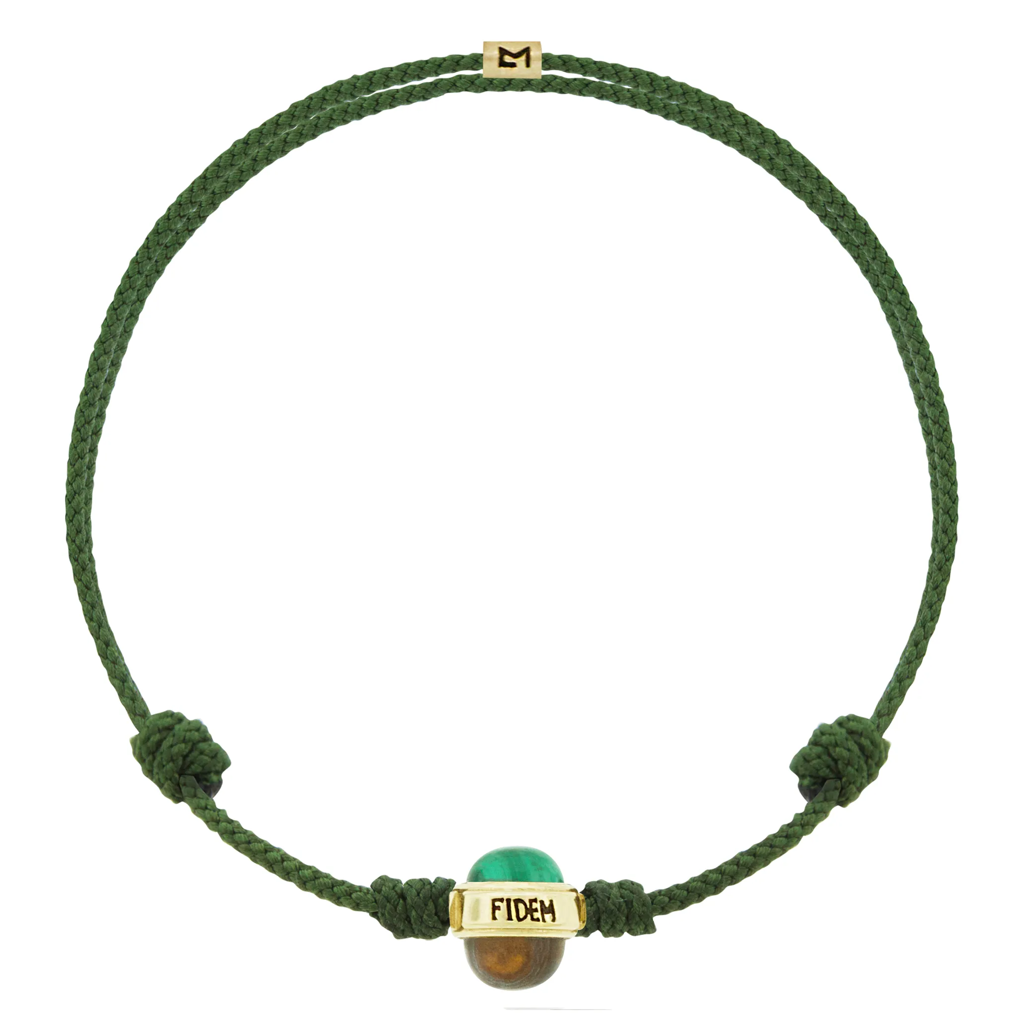 FIDEM Cabochon Bead on Pine Cord Bracelet