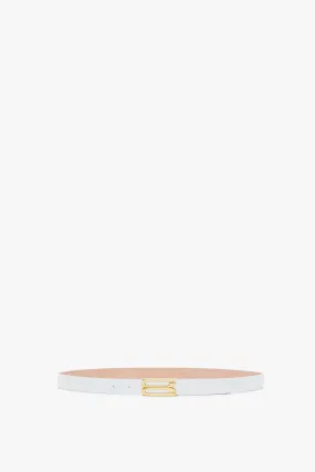 Frame Belt In White Leather