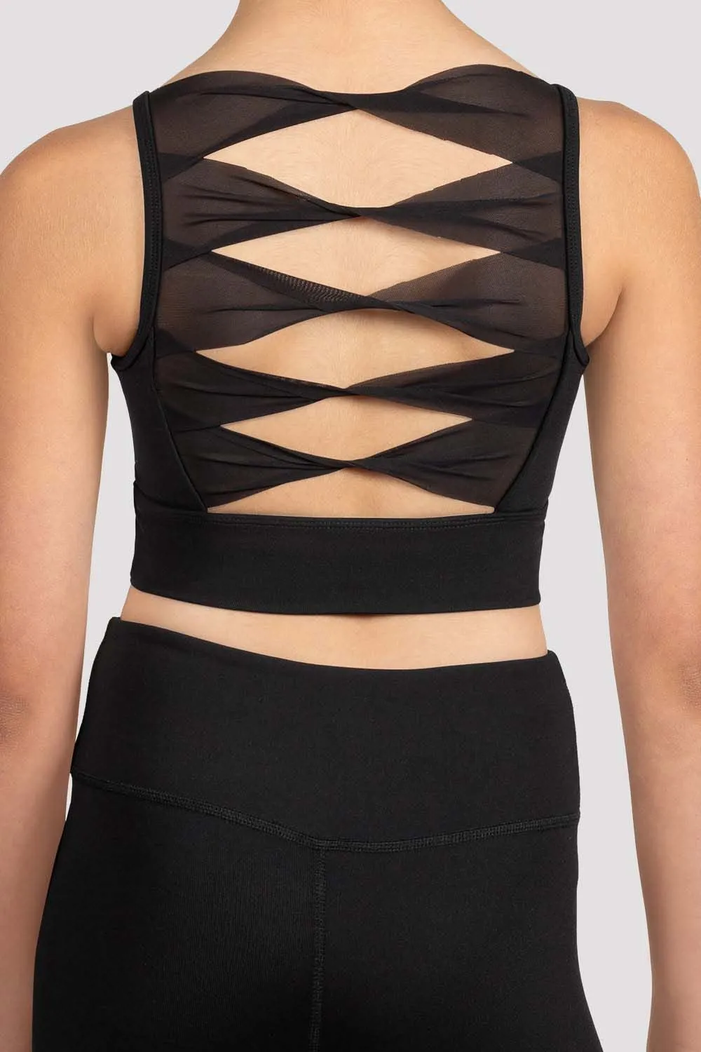Girls Mirella Glow Girl Twist Back Crop Top