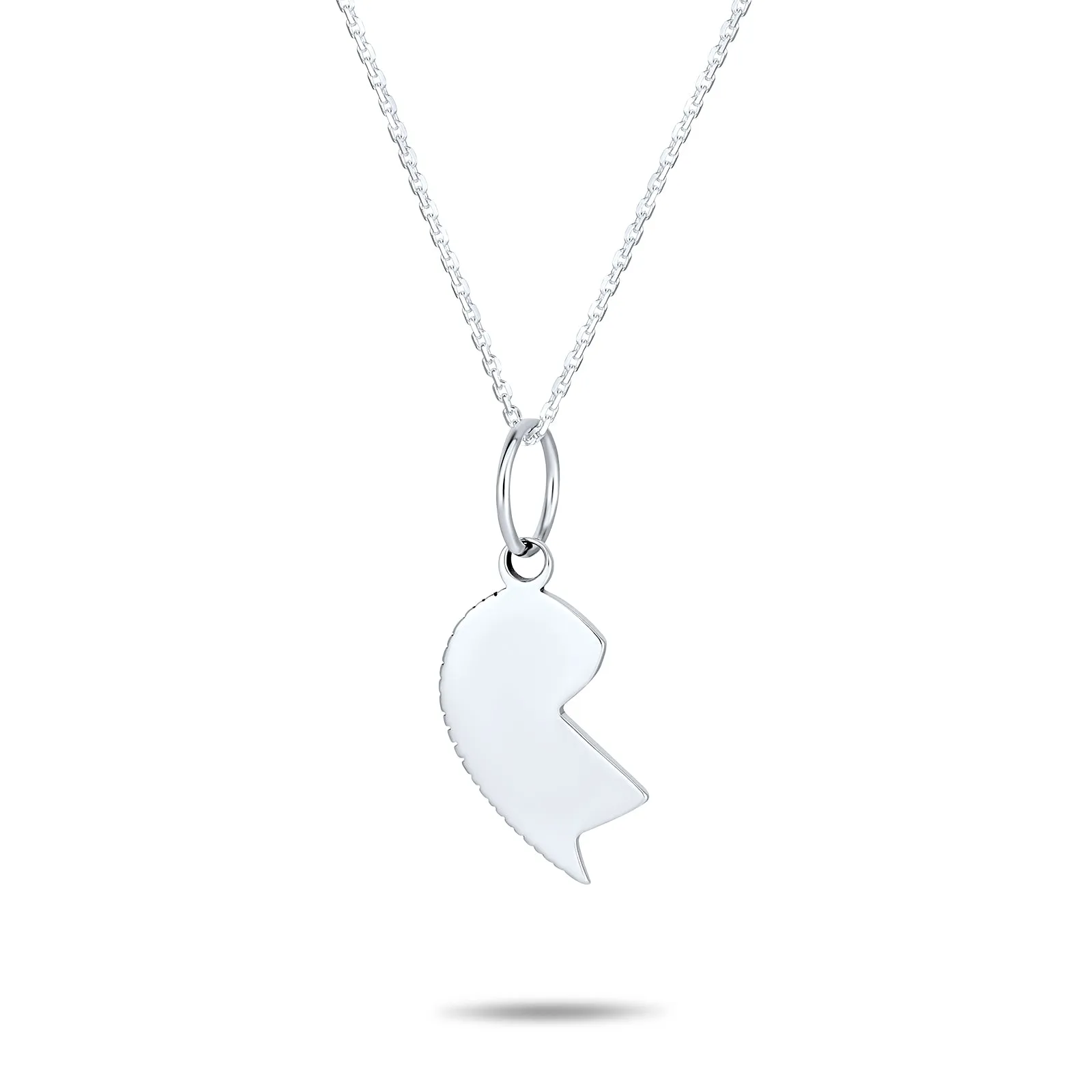 Grandmother Granddaughter Split Broken Heart Sterling Silver Necklace