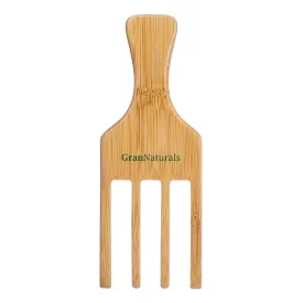 GranNaturals Hair Picks for Curly Hair - 4-Prong Wide-Toothed Comb Hair Pick for Fluffing Curls - Wooden Hair Pic for Combing, Styling, Detangling African American Hairstyles and Curly   Wavy Hair