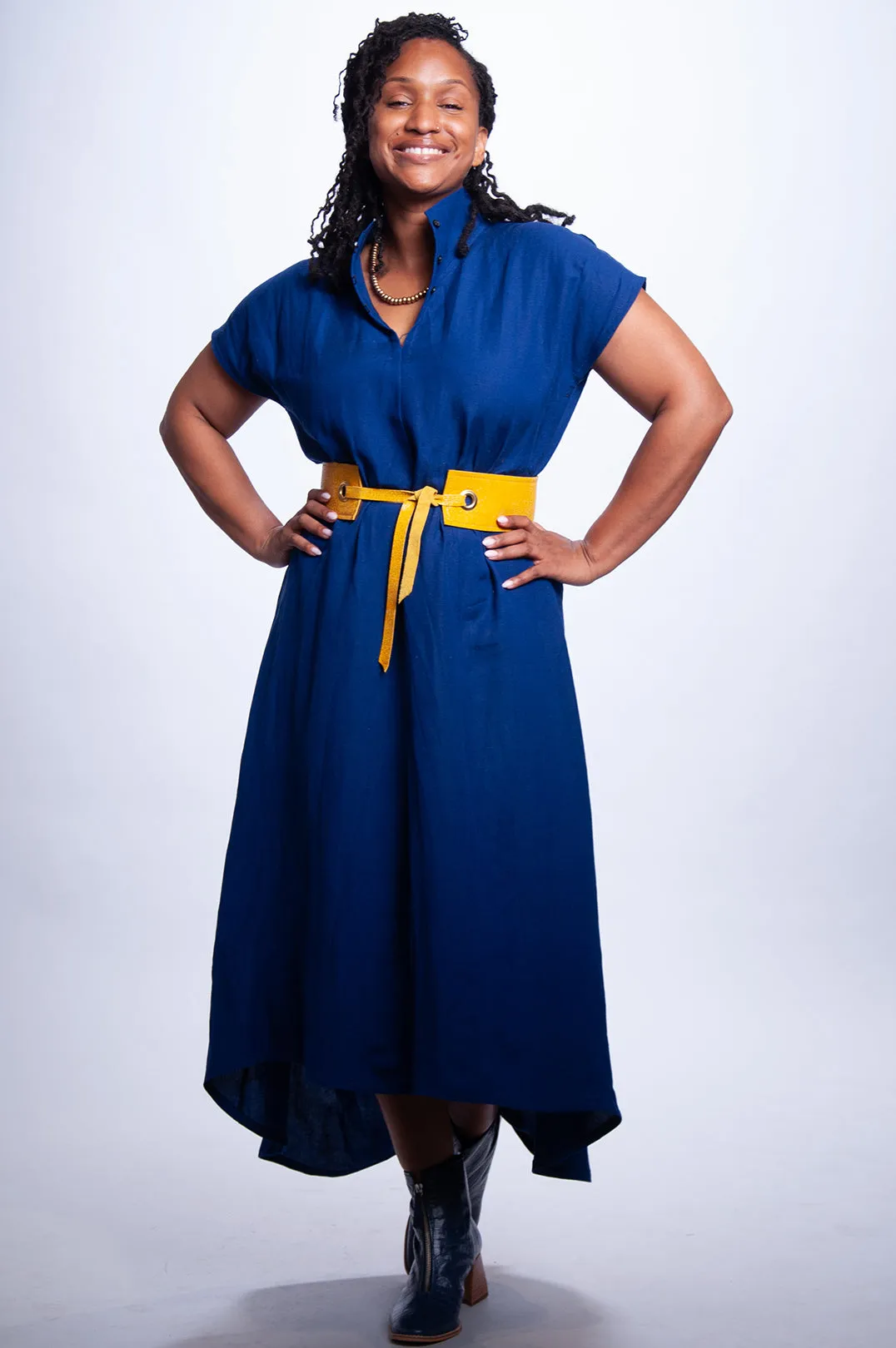 Grommet Belt - Lemon/Espresso