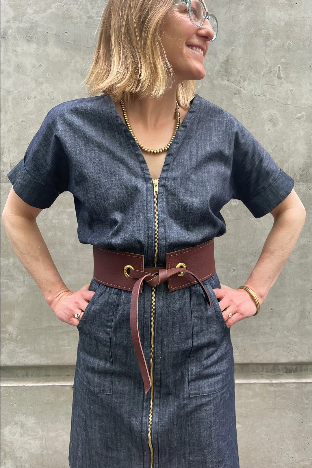 Grommet Belt - Lemon/Espresso