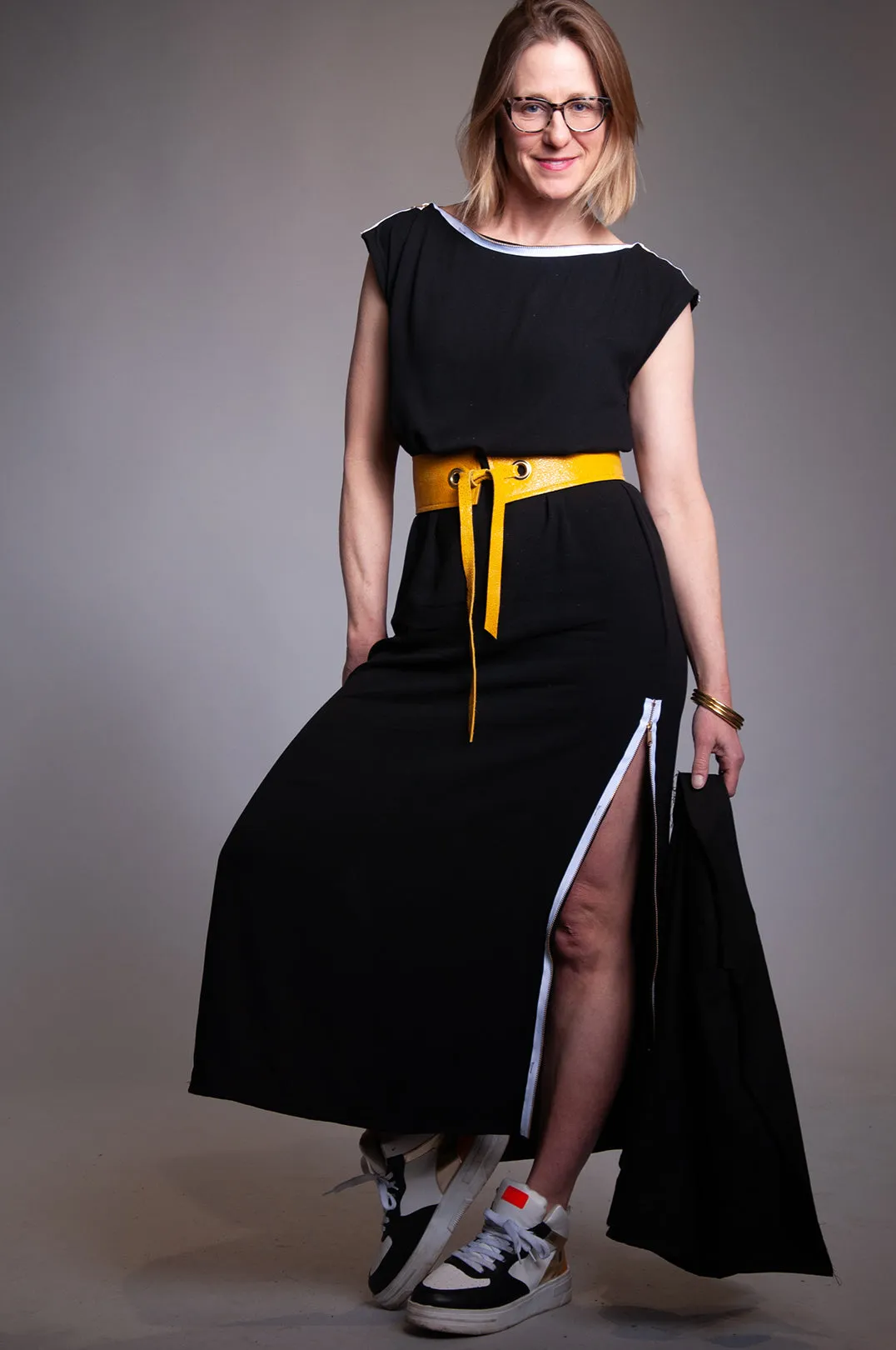Grommet Belt - Lemon/Espresso