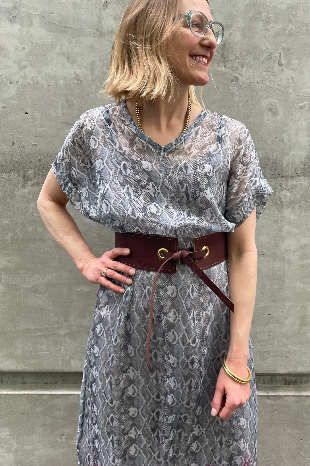 Grommet Belt - Lemon/Espresso