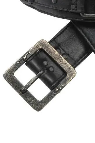 Jan Hilmer Leather Square Ring Belt