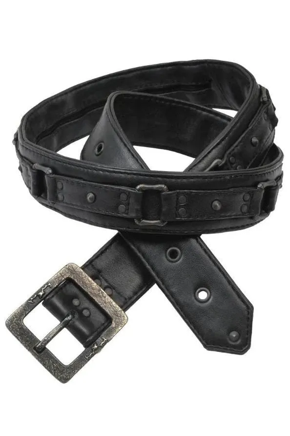 Jan Hilmer Leather Square Ring Belt