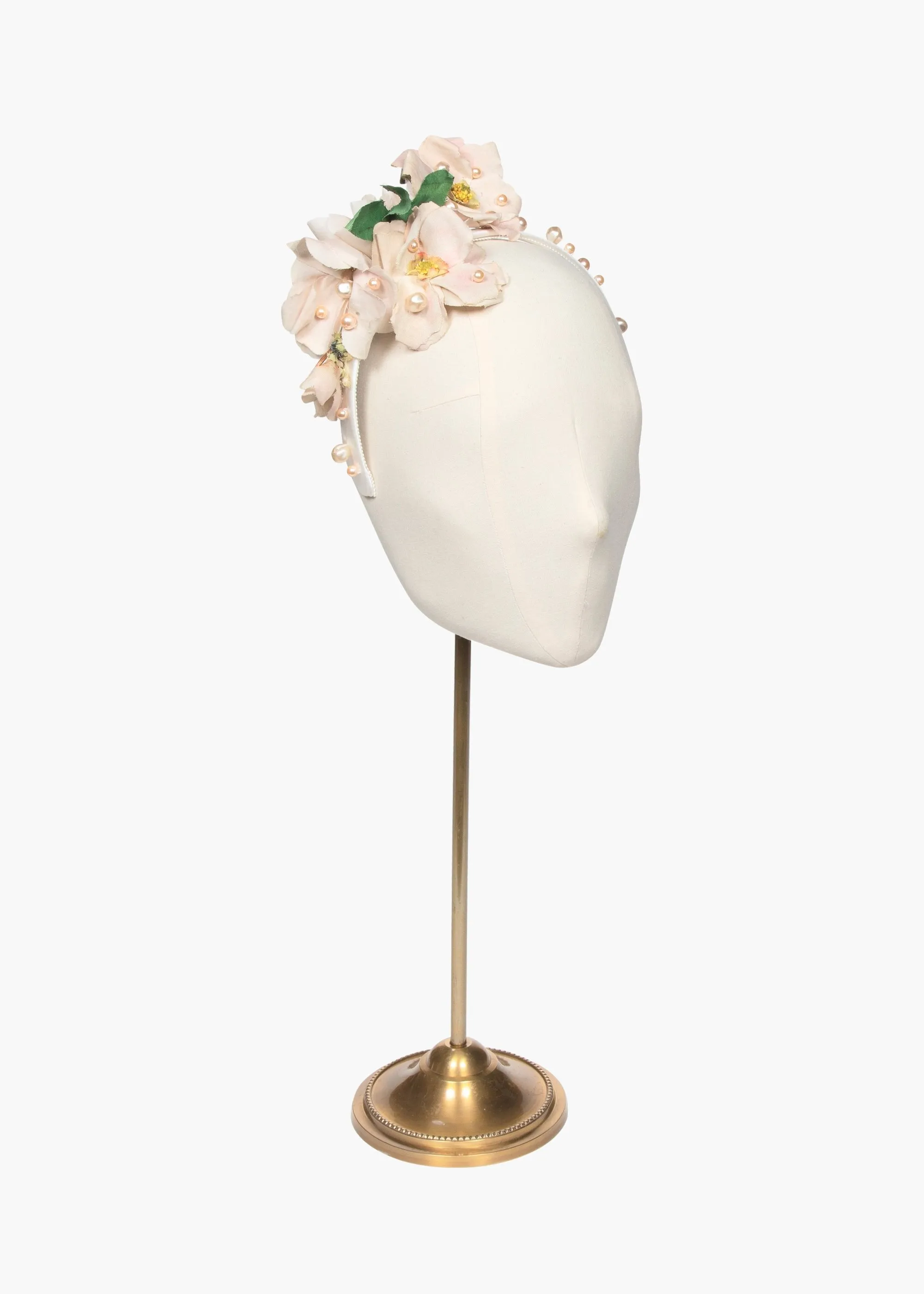 Jennifer Behr x New York Vintage Felicity Headband -- Cream