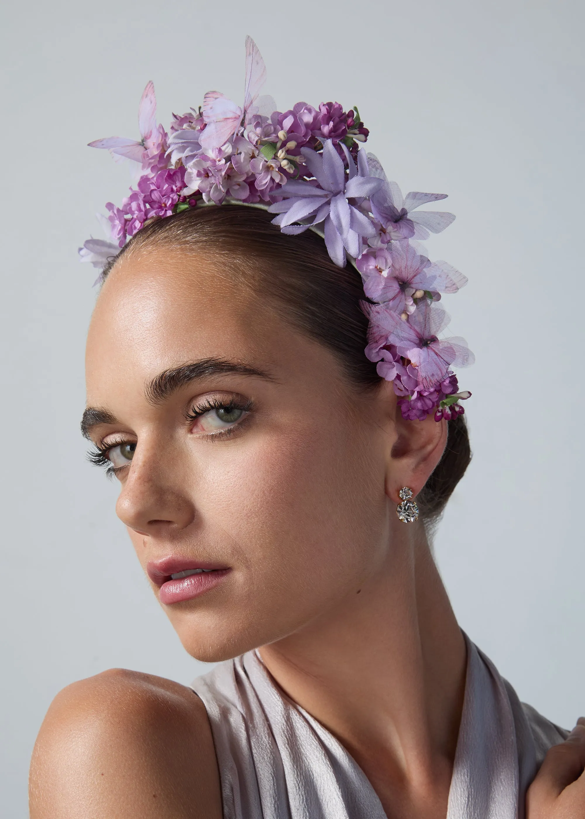 Jennifer Behr x New York Vintage Loretta Headband -- Lilac