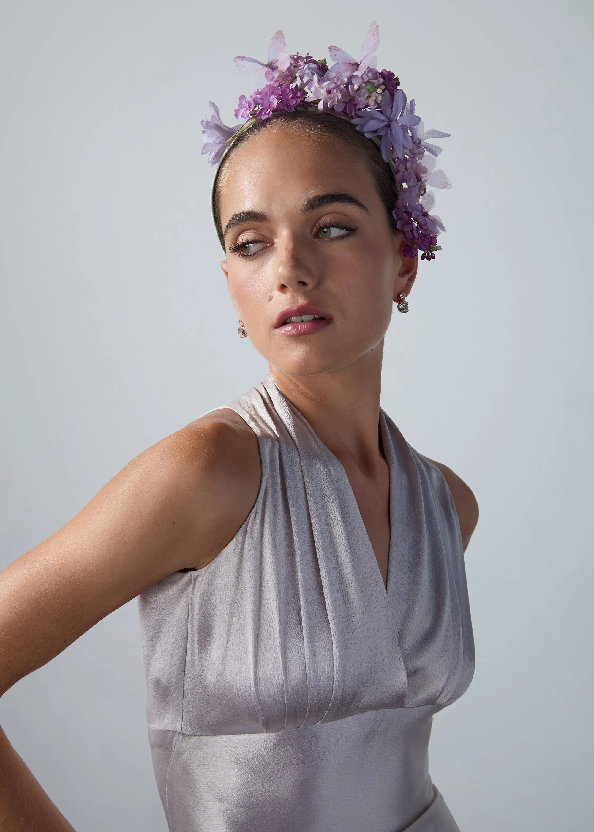 Jennifer Behr x New York Vintage Loretta Headband -- Lilac