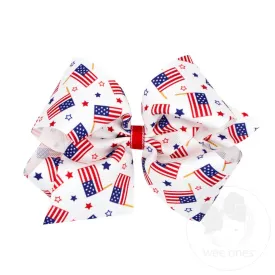 King Stars & Stripes Printed Bow