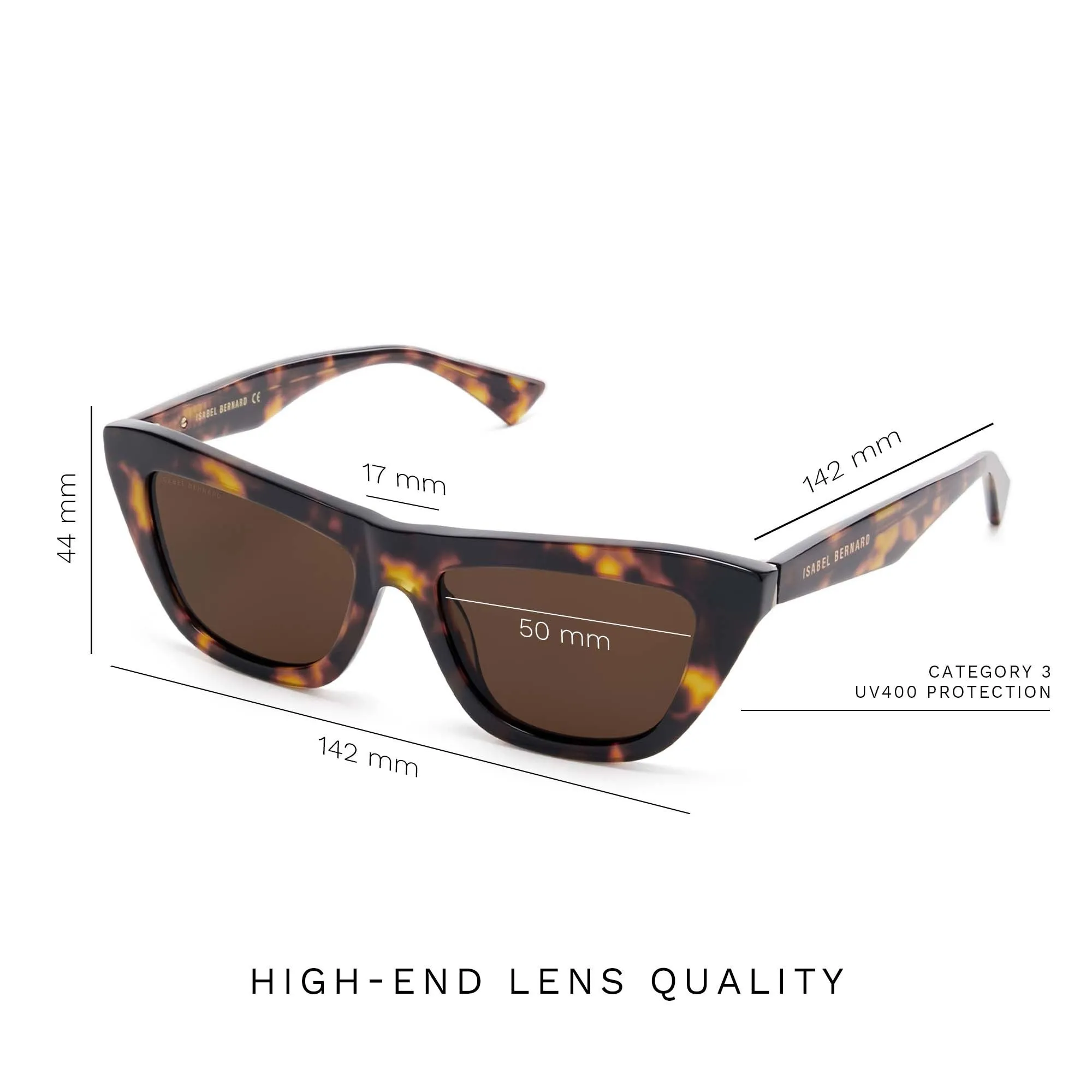 La Villette Roselin brown tortoise cat eye sunglasses with brown lenses