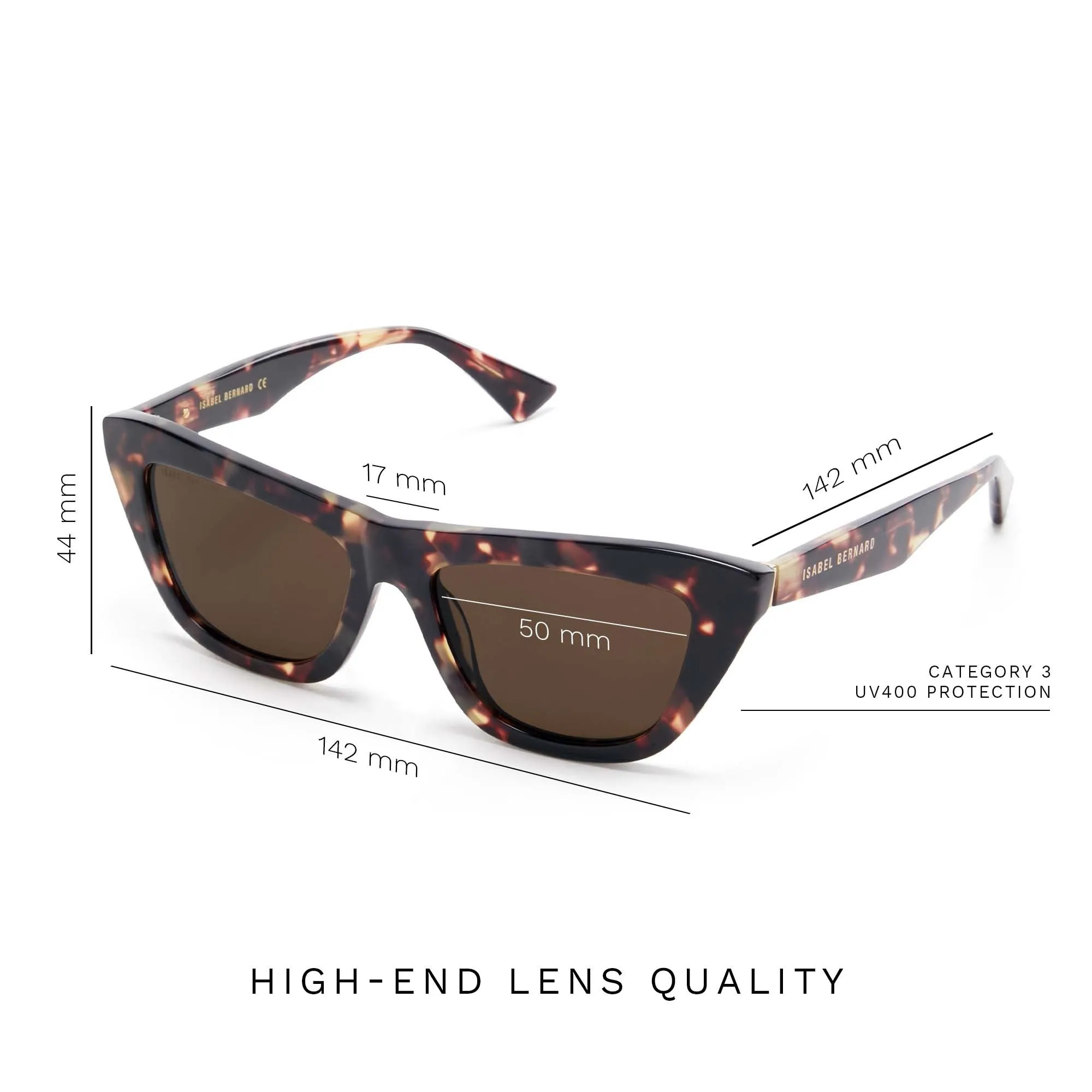 La Villette Roselin brown tortoise cat eye sunglasses with brown lenses