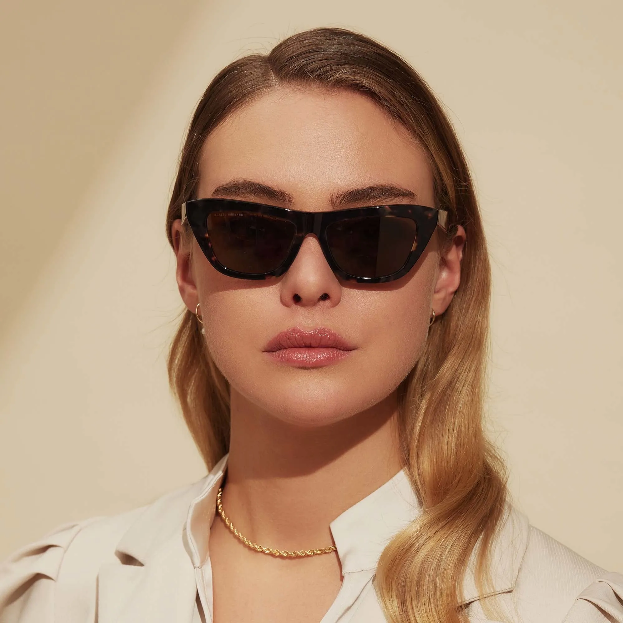 La Villette Roselin brown tortoise cat eye sunglasses with brown lenses