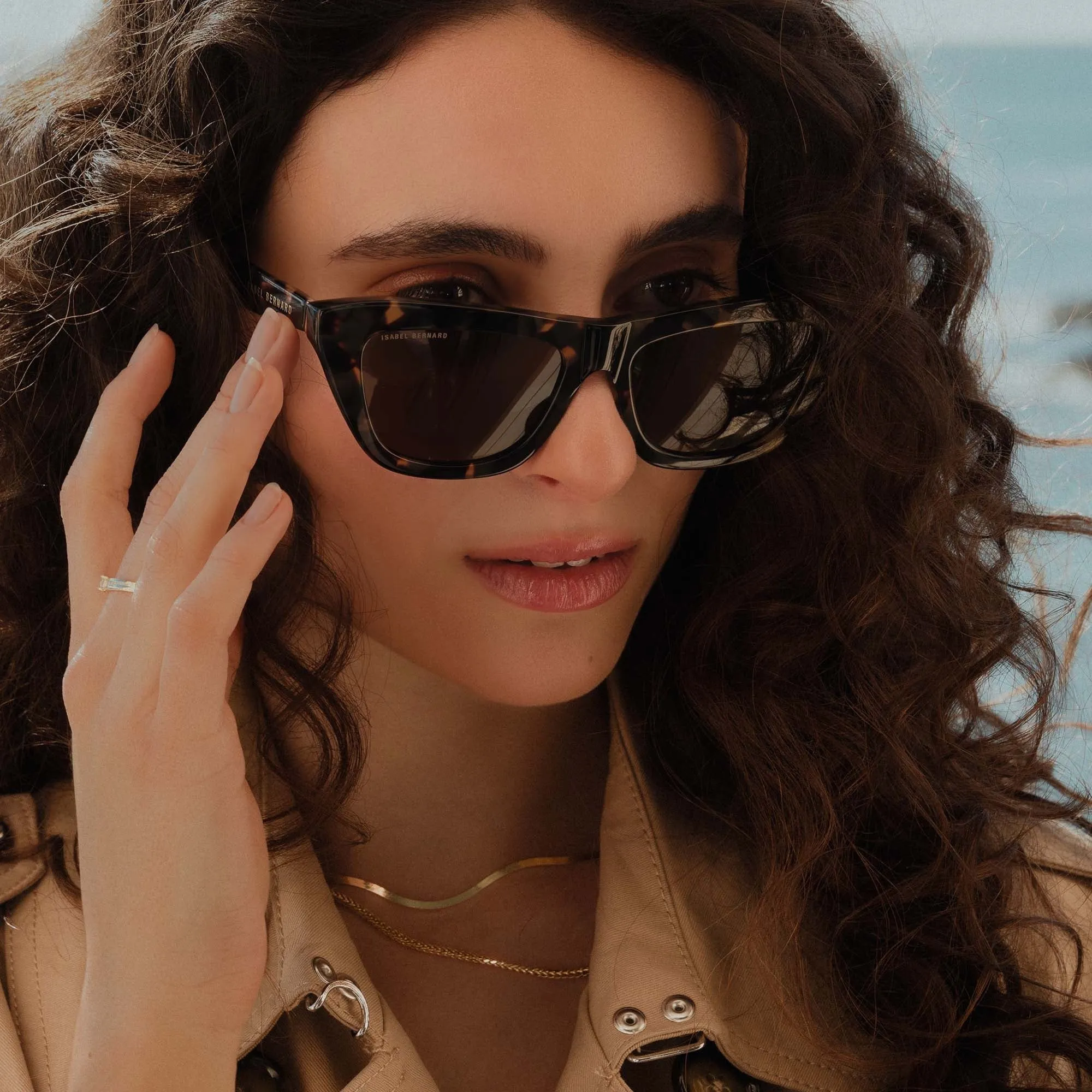 La Villette Roselin brown tortoise cat eye sunglasses with brown lenses