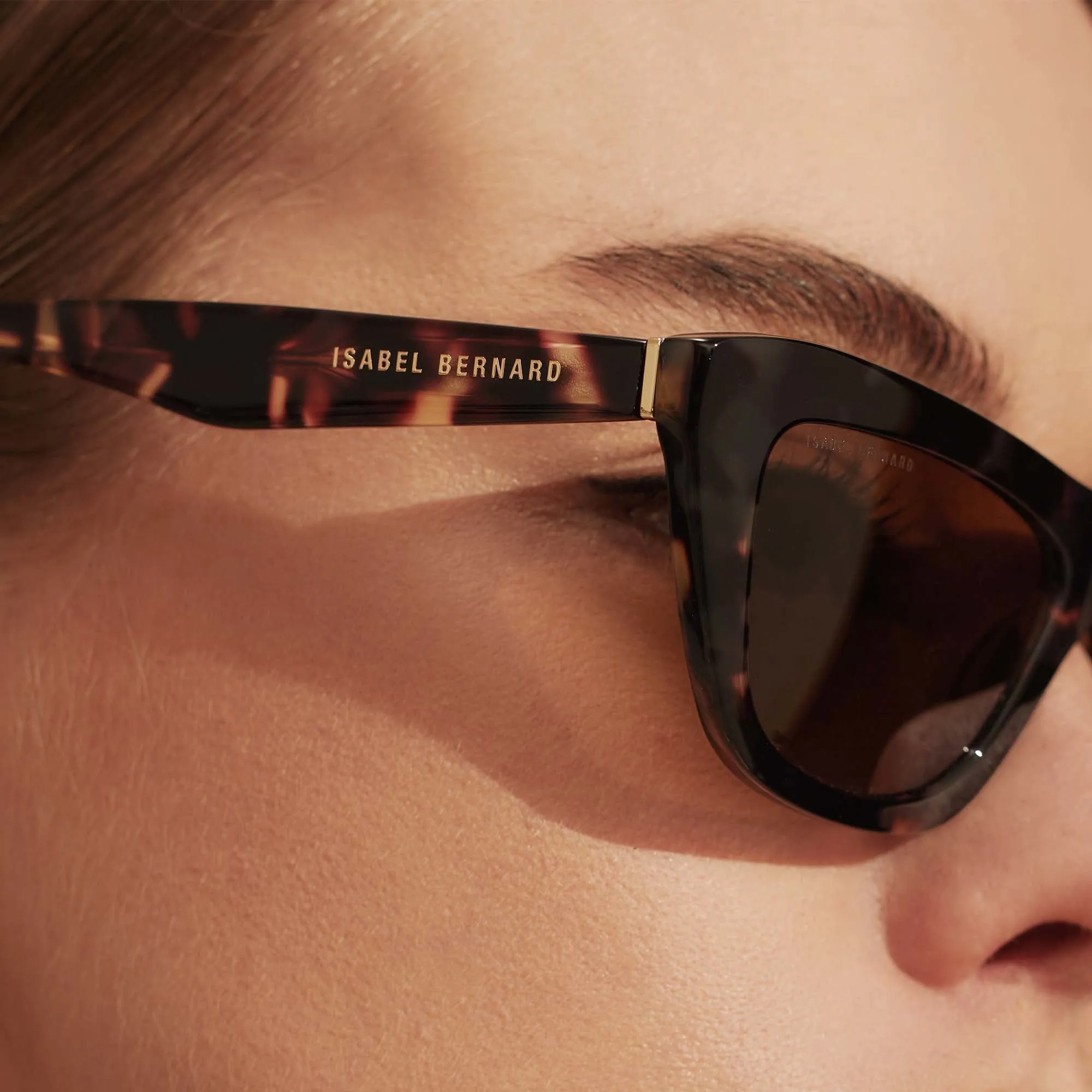 La Villette Roselin brown tortoise cat eye sunglasses with brown lenses