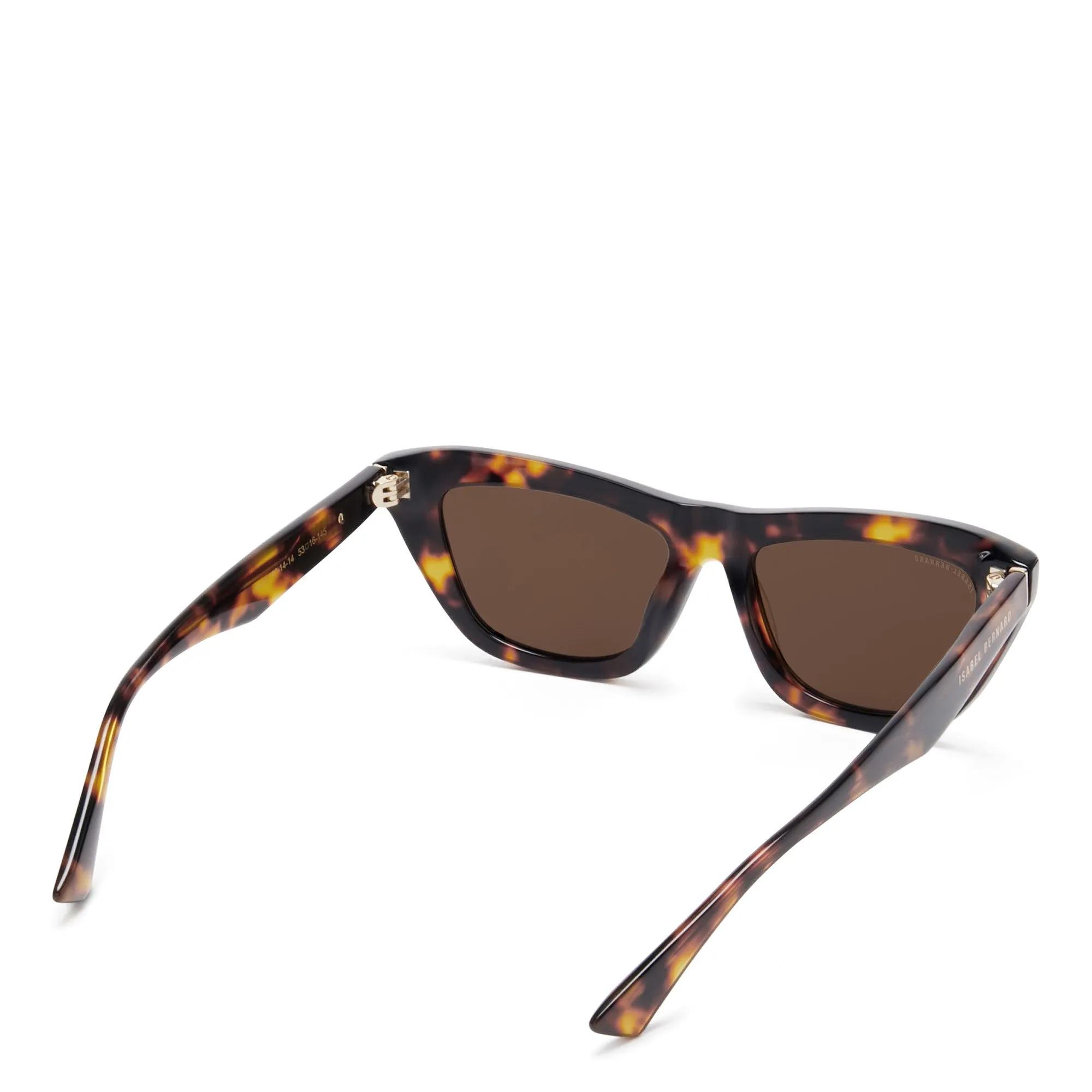 La Villette Roselin brown tortoise cat eye sunglasses with brown lenses