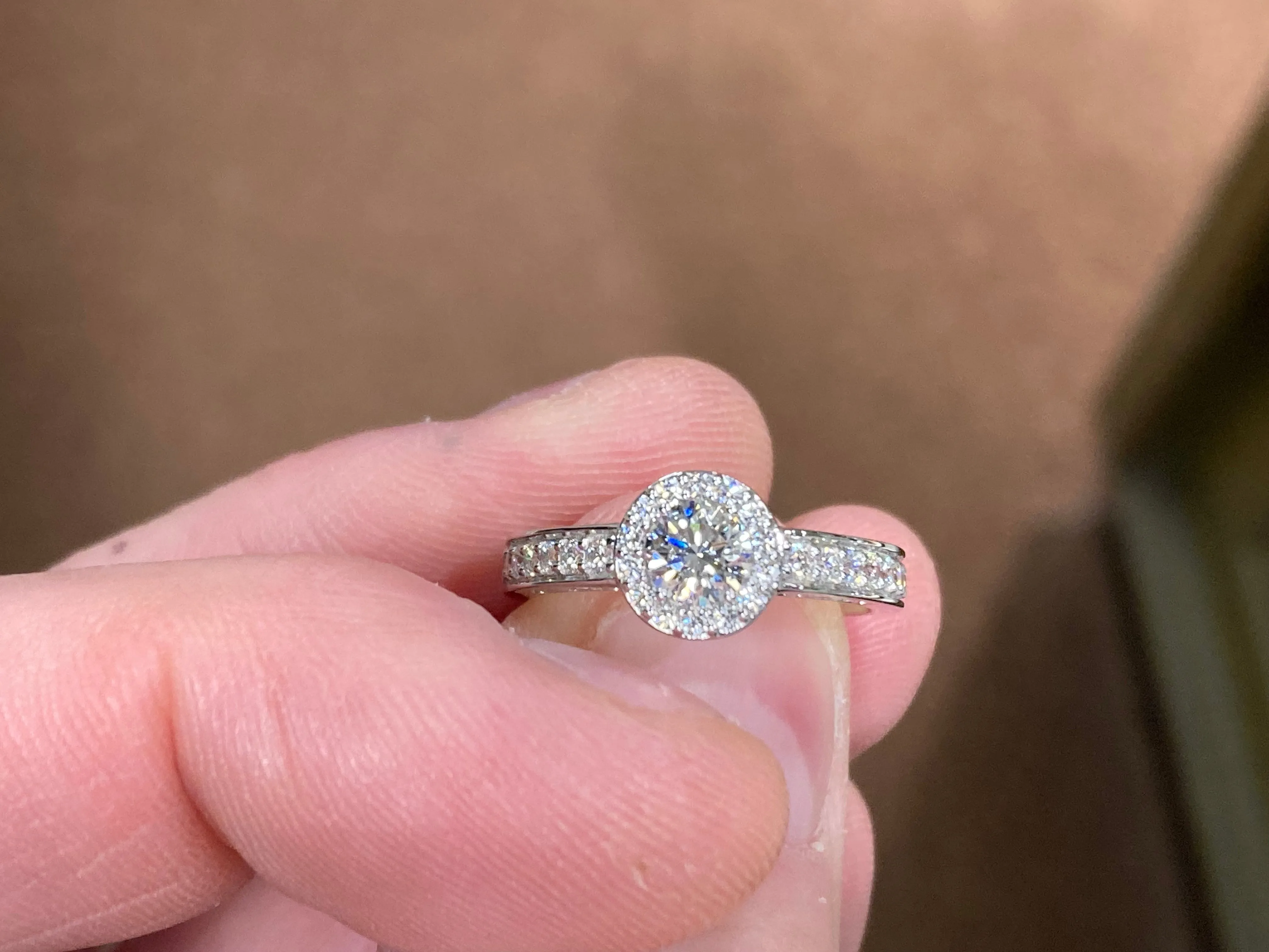 Lab Grown Diamond Engagement Ring White gold