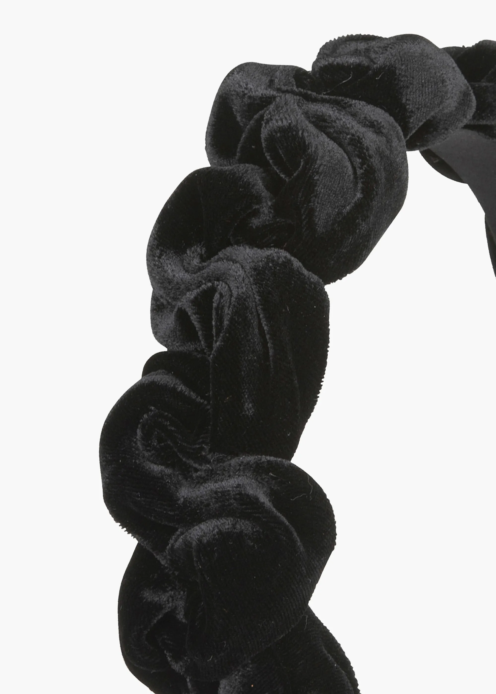 Lia Headband in Velvet -- Black