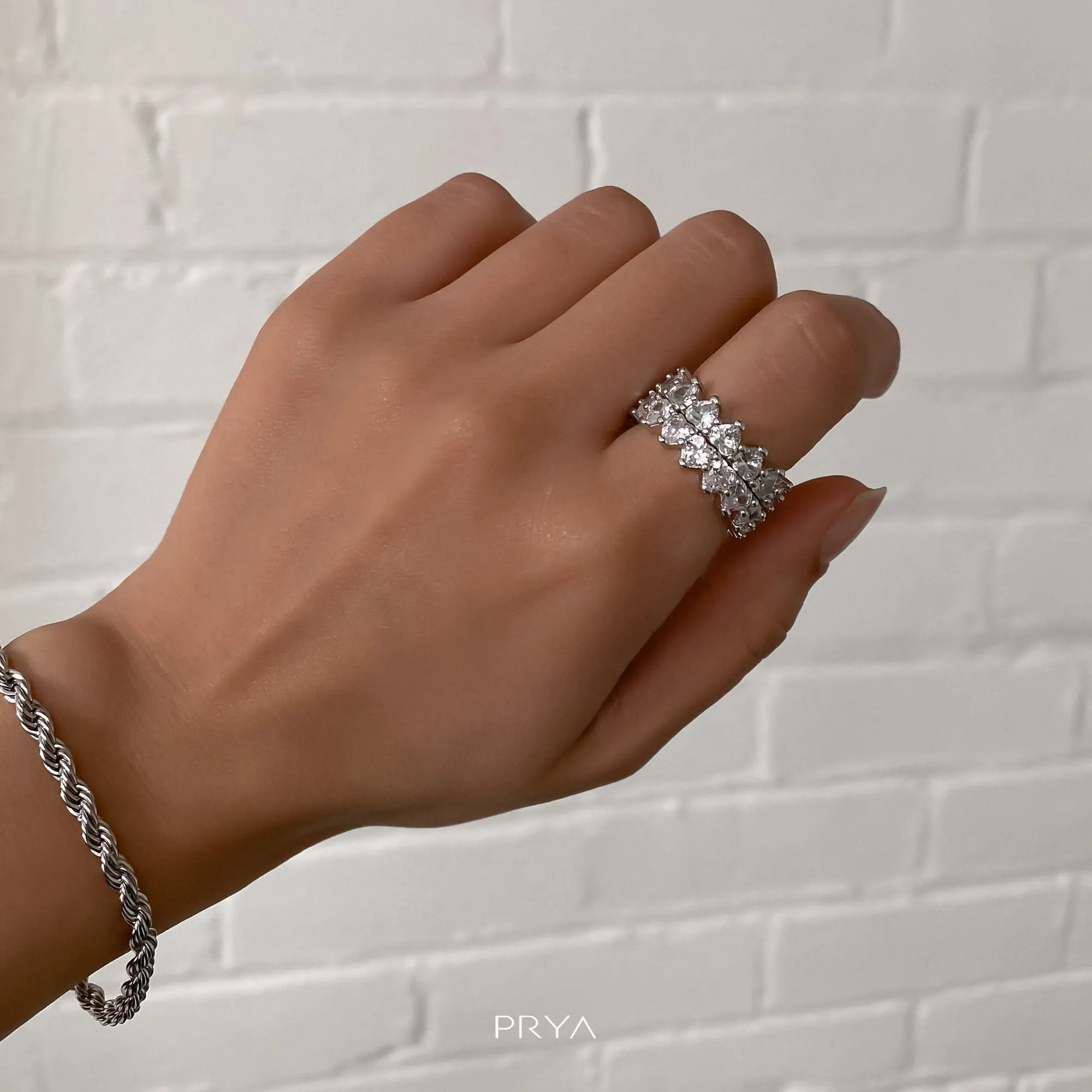 Love Heart CZ Ring
