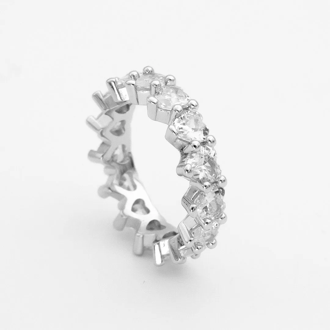 Love Heart CZ Ring