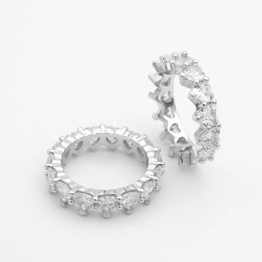 Love Heart CZ Ring