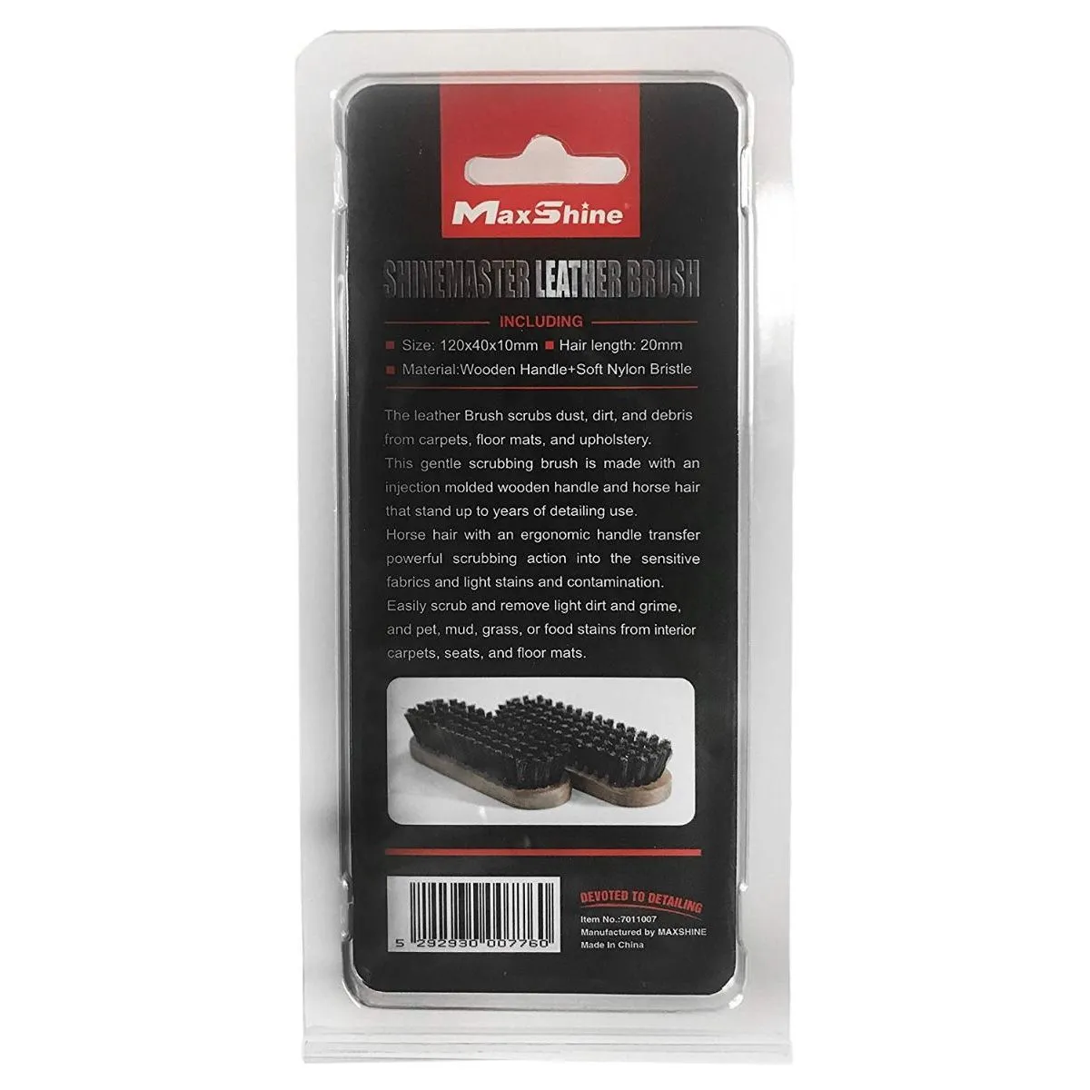 Maxshine ShineMaster Leather & Alcantara Brush
