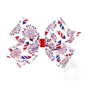 Medium Firecracker Printed Bow