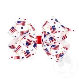 Medium Stars & Stripes Printed Bow