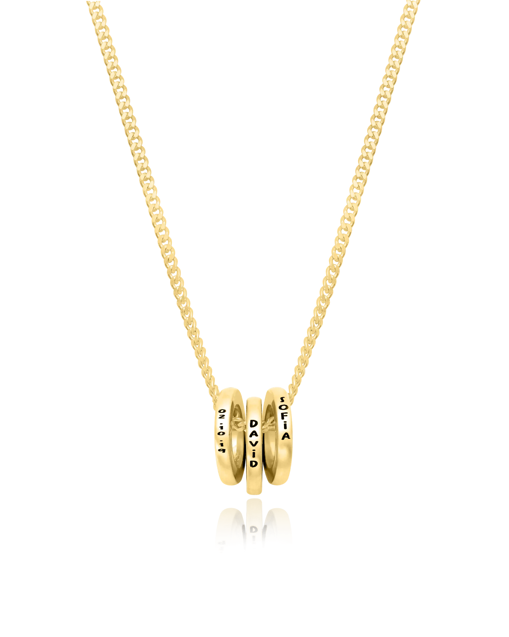 Men Circle of Life Necklace - 18K Gold Vermeil