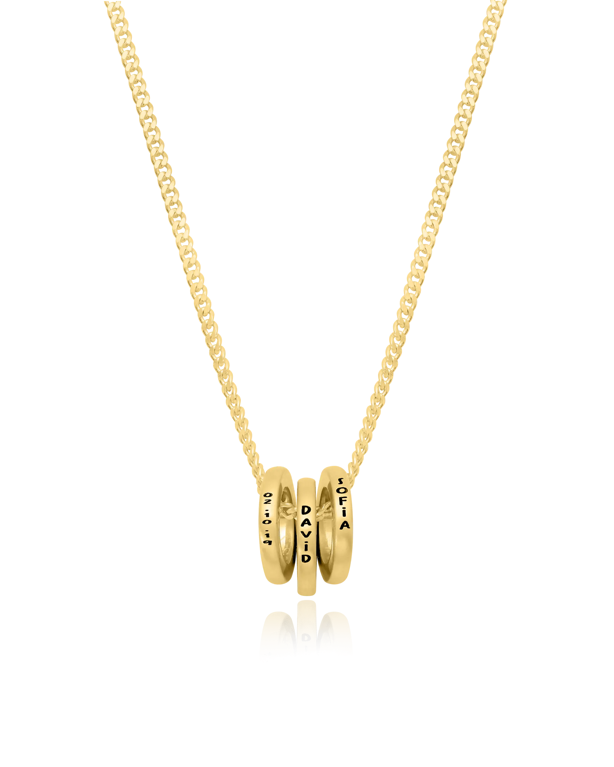 Men Circle of Life Necklace - 18K Gold Vermeil
