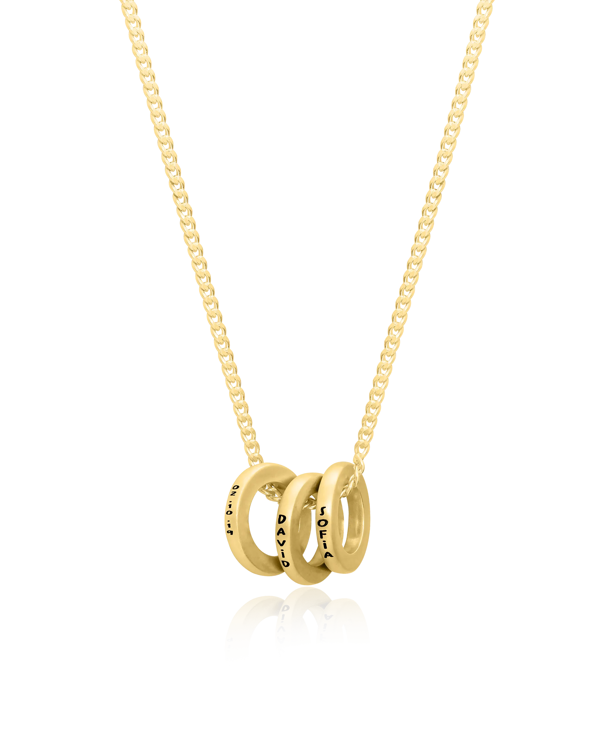 Men Circle of Life Necklace - 18K Gold Vermeil