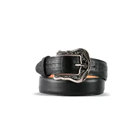 Mens Texas Country Belt Caiman Negro TC