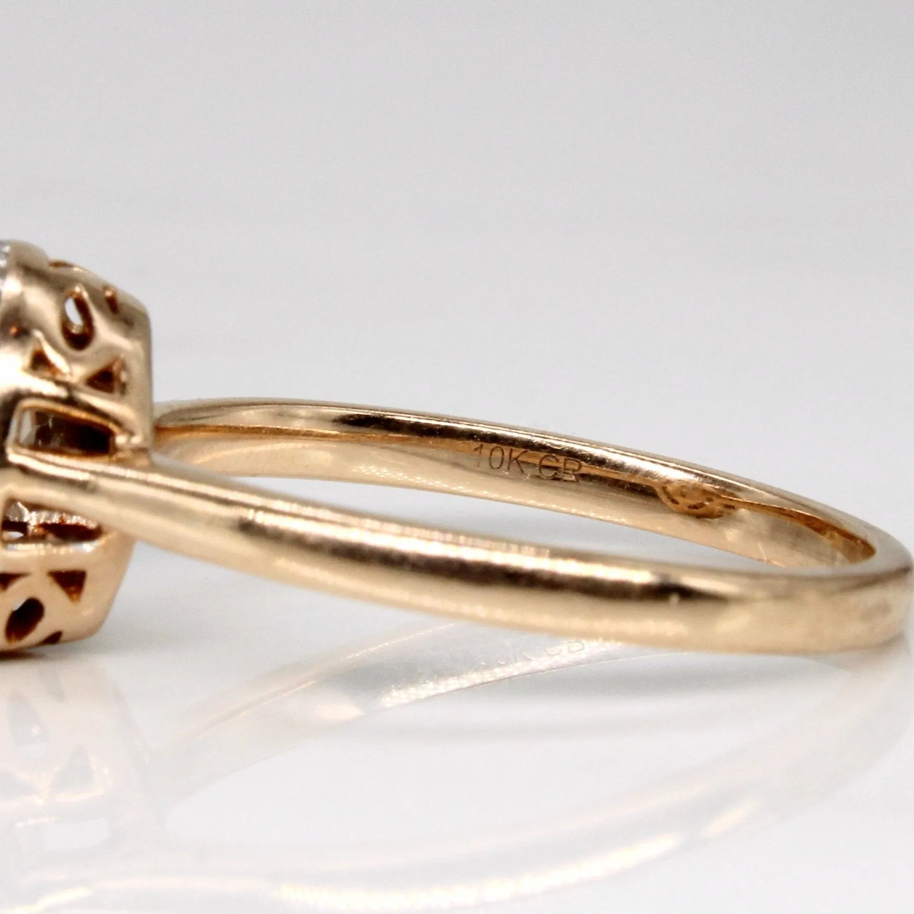 'Michael Hill' Synthetic Peach Sapphire & Diamond Cocktail Ring | 2.25ct, 0.10ctw | SZ 9.25 |